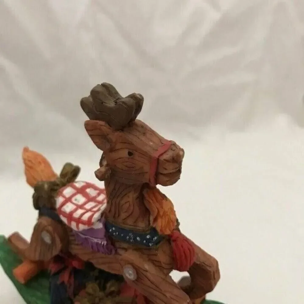 #1341 Rocking Reindeer with gifts figure  4.75 x 4.75
